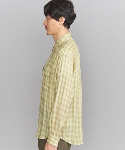 BEAUTY&YOUTH UNITED ARROWS（ビューティーアンドユースユナイテッドアローズ）の「BY ドレープ オンブレチェック シャツ（シャツ/ブラウス・メンズ・ライム/ライトブルー・L/XL/S/M）」の5枚目の写真