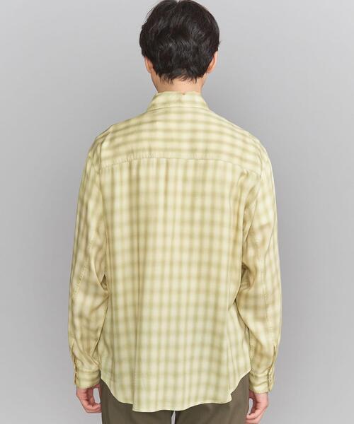 BEAUTY&YOUTH UNITED ARROWS（ビューティーアンドユースユナイテッドアローズ）の「BY ドレープ オンブレチェック シャツ（シャツ/ブラウス・メンズ・ライム/ライトブルー・L/XL/S/M）」の6枚目の写真