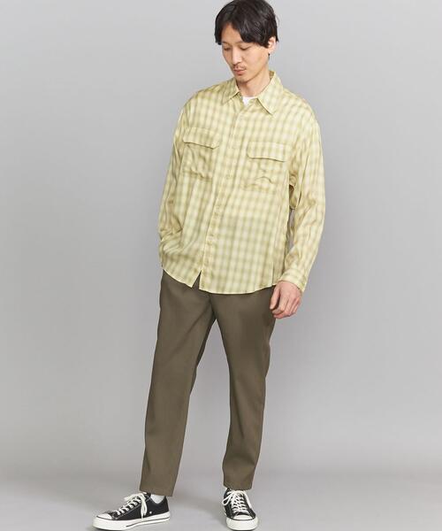 BEAUTY&YOUTH UNITED ARROWS（ビューティーアンドユースユナイテッドアローズ）の「BY ドレープ オンブレチェック シャツ（シャツ/ブラウス・メンズ・ライム/ライトブルー・L/XL/S/M）」の10枚目の写真
