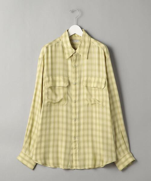BEAUTY&YOUTH UNITED ARROWS（ビューティーアンドユースユナイテッドアローズ）の「BY ドレープ オンブレチェック シャツ（シャツ/ブラウス・メンズ・ライム/ライトブルー・L/XL/S/M）」の16枚目の写真