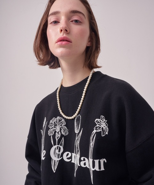 THE CENTAUR(ザセントール)の「A'GEM/9 × .kom『THE CENTAUR/ザセントール』FOUR BEAUTIES SWEATSHIRT/フォービューティー スウェットシャツ 長袖 プルオーバー(スウェット・レディース・グレー/ピンク/ブルー/ブラック・FREE)」の2枚目の写真