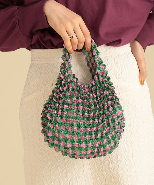 Ray BEAMS(レイビームス)の「BUNZABURO × Ray BEAMS / 別注 Check Peti Bag(トートバッグ・レディース・ブラック/その他/その他1・ONE SIZE)」の3枚目の写真