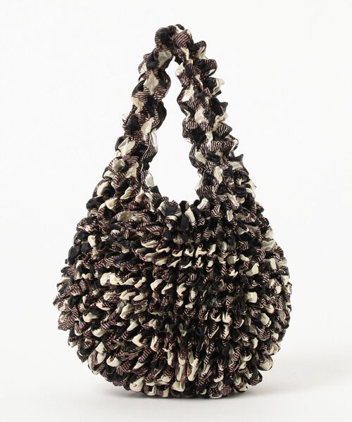 Ray BEAMS(レイビームス)の「BUNZABURO × Ray BEAMS / 別注 Check Peti Bag(トートバッグ・レディース・ブラック/その他/その他1・ONE SIZE)」の4枚目の写真