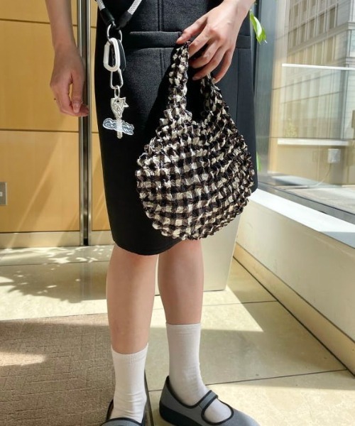 Ray BEAMS(レイビームス)の「BUNZABURO × Ray BEAMS / 別注 Check Peti Bag(トートバッグ・レディース・ブラック/その他/その他1・ONE SIZE)」の20枚目の写真