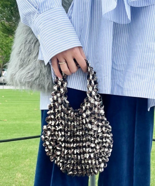 Ray BEAMS(レイビームス)の「BUNZABURO × Ray BEAMS / 別注 Check Peti Bag(トートバッグ・レディース・ブラック/その他/その他1・ONE SIZE)」の18枚目の写真