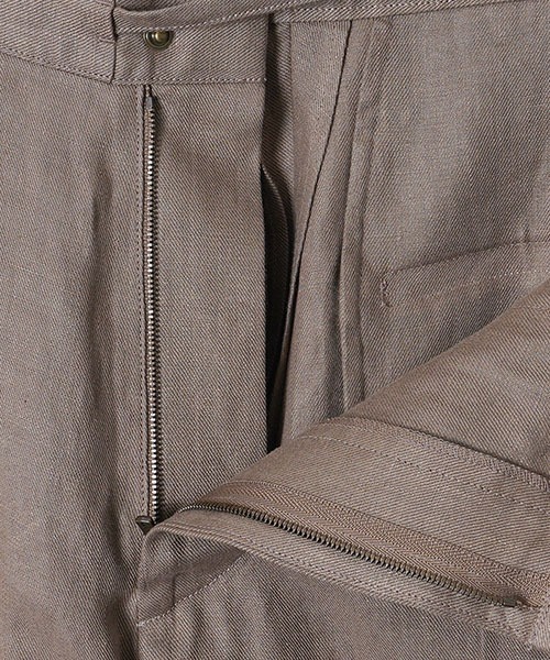 PORT BY ARK（ポートバイアーク）の「PORT BY ARK / ポートバイアーク：High Density Linen Twill Easy Trousers：PO11-P001[COR]（その他パンツ・メンズ・ブラック/ベージュ・1/2）」の10枚目の写真