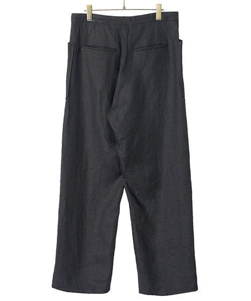 PORT BY ARK（ポートバイアーク）の「PORT BY ARK / ポートバイアーク：High Density Linen Twill Easy Trousers：PO11-P001[COR]（その他パンツ・メンズ・ブラック/ベージュ・1/2）」の20枚目の写真