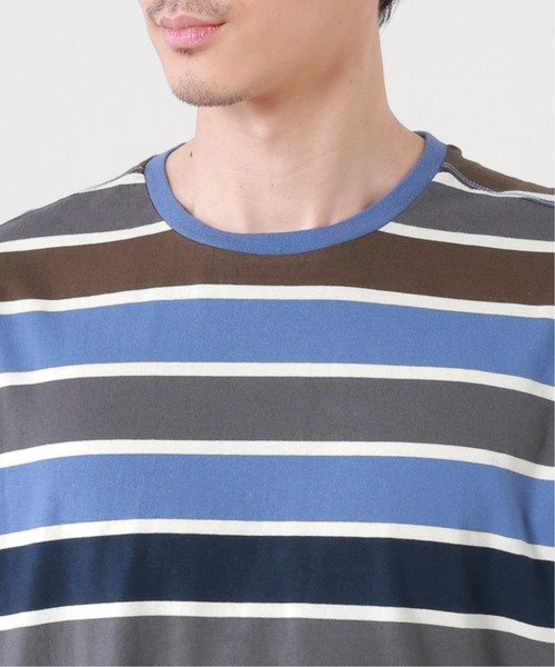 POP TRADING COMPANY（ポップトレーディングカンパニー）の「【POP TRADING COMPANY】ストライプロゴTシャツ（Tシャツ/カットソー・メンズ・サックスブルー・LARGE/X-LARGE）」の7枚目の写真