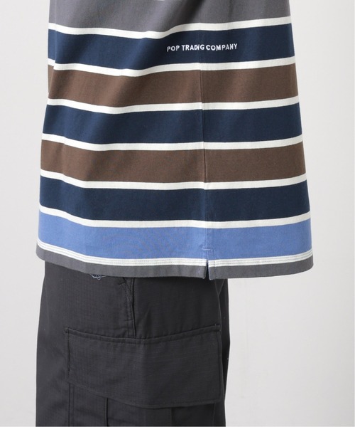 POP TRADING COMPANY（ポップトレーディングカンパニー）の「【POP TRADING COMPANY】ストライプロゴTシャツ（Tシャツ/カットソー・メンズ・サックスブルー・LARGE/X-LARGE）」の11枚目の写真