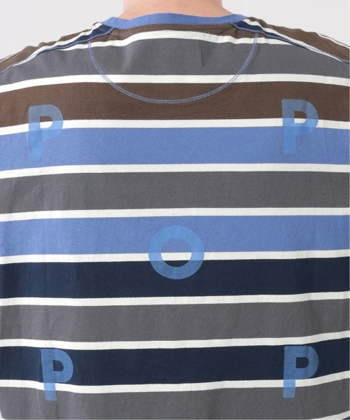POP TRADING COMPANY（ポップトレーディングカンパニー）の「【POP TRADING COMPANY】ストライプロゴTシャツ（Tシャツ/カットソー・メンズ・サックスブルー・LARGE/X-LARGE）」の13枚目の写真