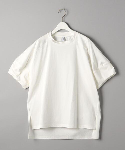 08sircus(ゼロエイトサーカス)の「<08sircus>ショートスリーブ Tシャツ(Tシャツ/カットソー・レディース・オフホワイト/ピンク・1)」の1枚目の写真