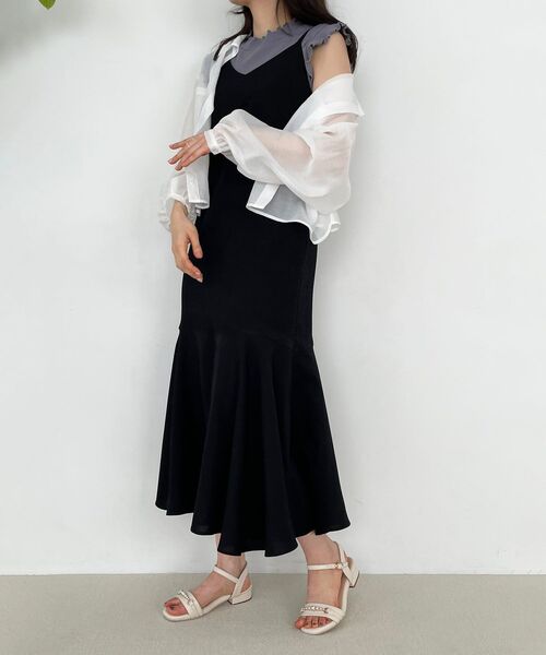 MAJESTIC LEGON（マジェスティックレゴン）の「シャツセットカットワンピース（ワンピース・レディース・ブルー/アイボリー/オフホワイト・MEDIUM）」の17枚目の写真