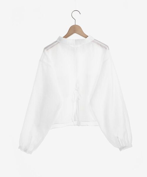 MAJESTIC LEGON（マジェスティックレゴン）の「シャツセットカットワンピース（ワンピース・レディース・ブルー/アイボリー/オフホワイト・MEDIUM）」の10枚目の写真