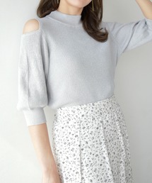 肩あきラメニット