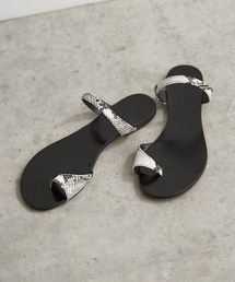 OUVRAGE CLASSE | 【LAOCOONTE/ラオコンテ】パイソン柄トングサンダル(サンダル)