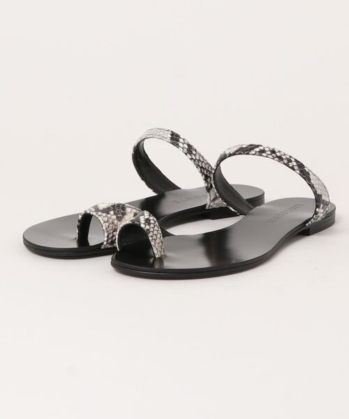 OUVRAGE CLASSE（ウヴラージュクラス）の「【LAOCOONTE/ラオコンテ】パイソン柄トングサンダル（サンダル・レディース・ブラック・MEDIUM/SMALL）」の8枚目の写真
