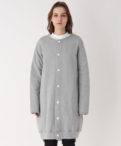 LAURA ASHLEY（ローラアシュレイ）の「裏ボーダーロングカーディガン（カーディガン/ボレロ・レディース・グレー・38）」の2枚目の写真