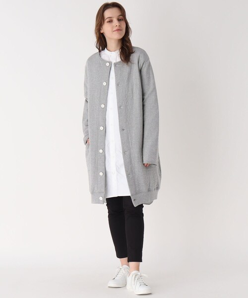 LAURA ASHLEY（ローラアシュレイ）の「裏ボーダーロングカーディガン（カーディガン/ボレロ・レディース・グレー・38）」の13枚目の写真