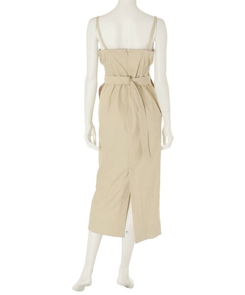 MERCURYDUO（マーキュリーデュオ）の「サイドシャーリングタイトジャンスカ（ジャンパースカート・レディース・インディゴブルー/ブラウン/アイボリー・SMALL/MEDIUM）」の13枚目の写真