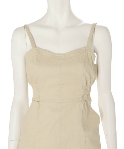 MERCURYDUO（マーキュリーデュオ）の「サイドシャーリングタイトジャンスカ（ジャンパースカート・レディース・インディゴブルー/ブラウン/アイボリー・SMALL/MEDIUM）」の10枚目の写真