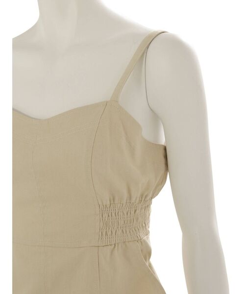 MERCURYDUO（マーキュリーデュオ）の「サイドシャーリングタイトジャンスカ（ジャンパースカート・レディース・インディゴブルー/ブラウン/アイボリー・SMALL/MEDIUM）」の8枚目の写真