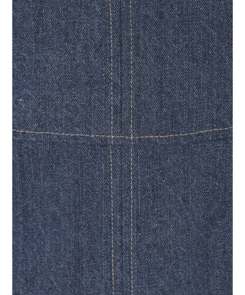 MERCURYDUO（マーキュリーデュオ）の「サイドシャーリングタイトジャンスカ（ジャンパースカート・レディース・インディゴブルー/ブラウン/アイボリー・SMALL/MEDIUM）」の6枚目の写真