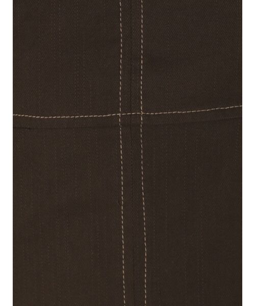 MERCURYDUO（マーキュリーデュオ）の「サイドシャーリングタイトジャンスカ（ジャンパースカート・レディース・インディゴブルー/ブラウン/アイボリー・SMALL/MEDIUM）」の5枚目の写真