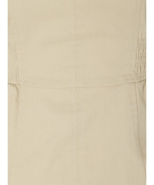 MERCURYDUO（マーキュリーデュオ）の「サイドシャーリングタイトジャンスカ（ジャンパースカート・レディース・インディゴブルー/ブラウン/アイボリー・SMALL/MEDIUM）」の4枚目の写真