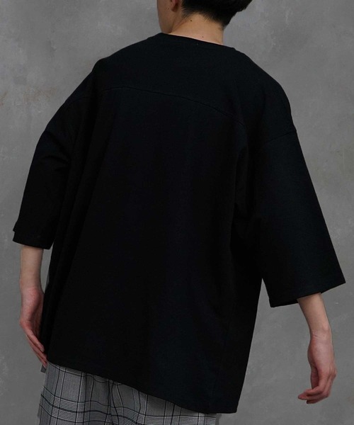 JOKER（ジョーカー）の「フットボール プリント 半袖 Tシャツ 秋服（Tシャツ/カットソー・メンズ・ブラック/ネイビー/オフホワイト/オレンジ/グリーン/オートミール・M/L）」の12枚目の写真