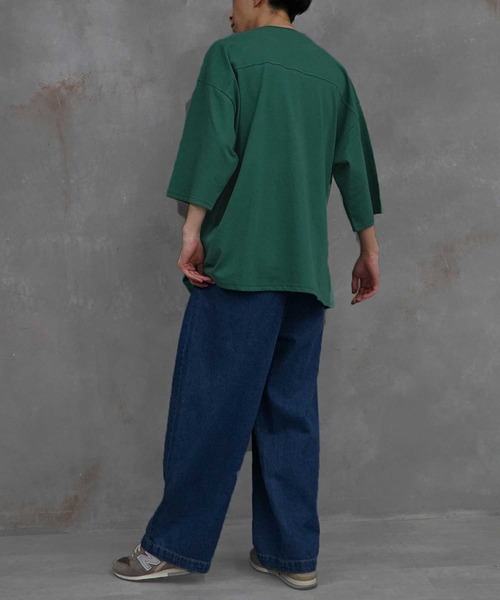 JOKER（ジョーカー）の「フットボール プリント 半袖 Tシャツ 秋服（Tシャツ/カットソー・メンズ・ブラック/ネイビー/オフホワイト/オレンジ/グリーン/オートミール・M/L）」の22枚目の写真