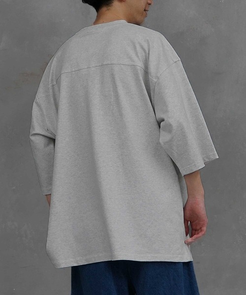 JOKER（ジョーカー）の「フットボール プリント 半袖 Tシャツ 秋服（Tシャツ/カットソー・メンズ・ブラック/ネイビー/オフホワイト/オレンジ/グリーン/オートミール・M/L）」の16枚目の写真