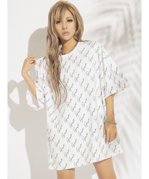 総ロゴプリントオーバーT