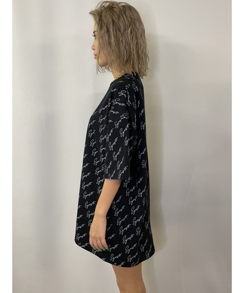 EGOIST（エゴイスト）の「総ロゴプリントオーバーT（Tシャツ/カットソー・レディース・ホワイト/ブラック・FREE）」の11枚目の写真