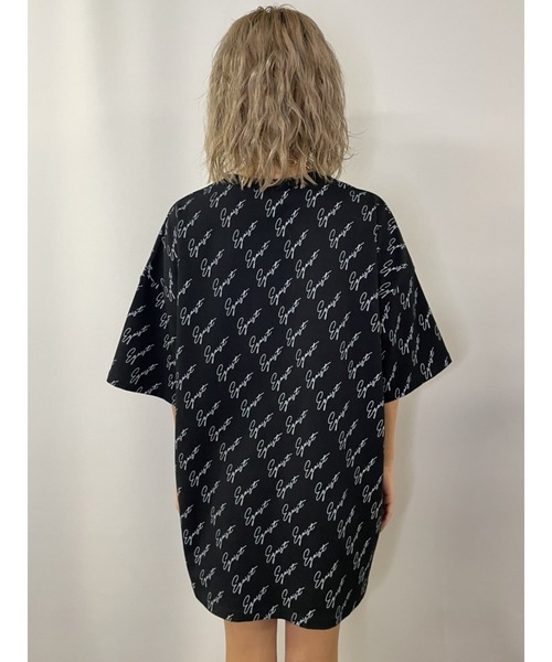 EGOIST（エゴイスト）の「総ロゴプリントオーバーT（Tシャツ/カットソー・レディース・ホワイト/ブラック・FREE）」の12枚目の写真