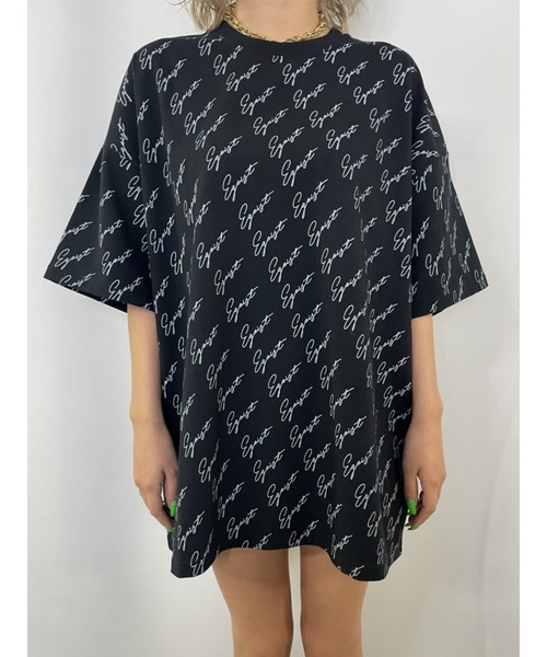 EGOIST（エゴイスト）の「総ロゴプリントオーバーT（Tシャツ/カットソー・レディース・ホワイト/ブラック・FREE）」の13枚目の写真