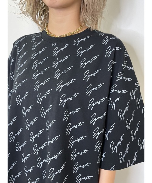 EGOIST（エゴイスト）の「総ロゴプリントオーバーT（Tシャツ/カットソー・レディース・ホワイト/ブラック・FREE）」の14枚目の写真