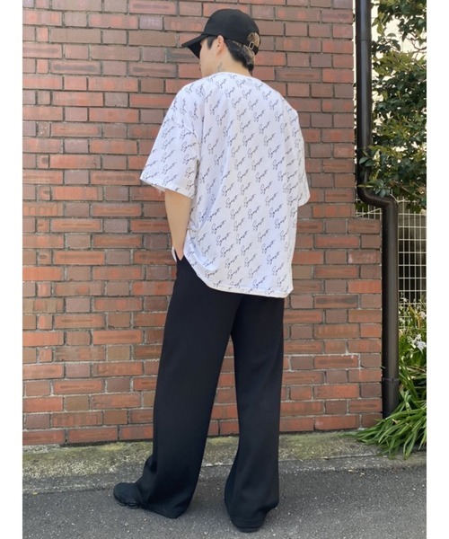 EGOIST（エゴイスト）の「総ロゴプリントオーバーT（Tシャツ/カットソー・レディース・ホワイト/ブラック・FREE）」の21枚目の写真