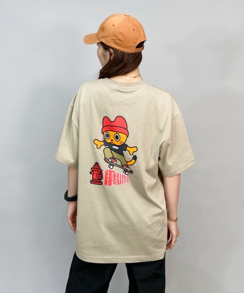 PUMA(プーマ)の「【ZOZOタウン限定アイテム】PUMA/プーマ ビッグシルエット/オーバーサイズ/NEKOさん ロゴTシャツ 53979242(Tシャツ/カットソー・レディース・カーキ・S/M)」の7枚目の写真