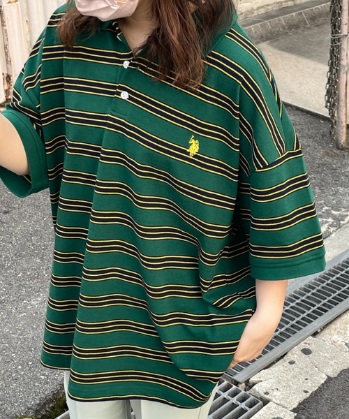 ユーエスポロアッスン　三色ボーダー ユニセックス新品未使用 U.S. POLO ASSN. U.S.POLO ASSN.メンズ USポロ ボーダー 半袖T