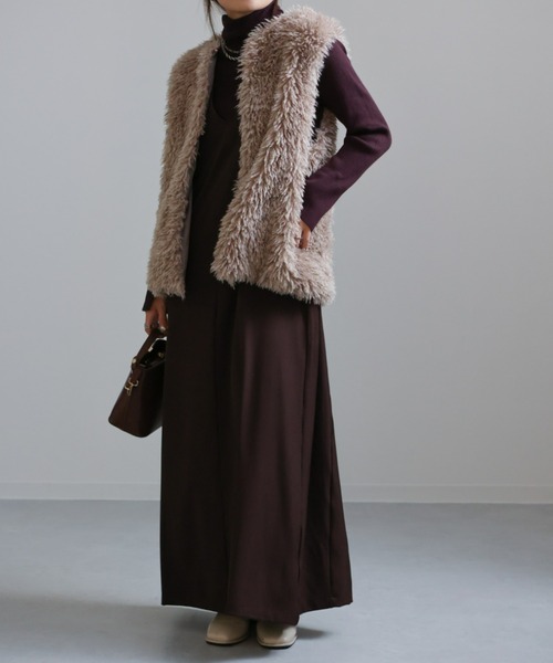 sakishimatokyo(サキシマトーキョー)の「ファーベスト/ジレ(ベスト・レディース・アイボリー/ブラック/ブラウン・FREE)」の18枚目の写真