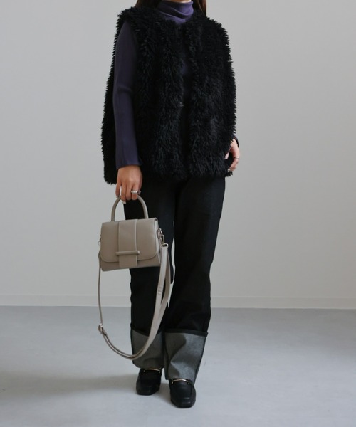 sakishimatokyo(サキシマトーキョー)の「ファーベスト/ジレ(ベスト・レディース・アイボリー/ブラック/ブラウン・FREE)」の15枚目の写真