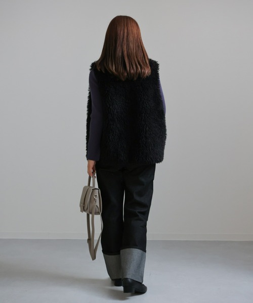 sakishimatokyo(サキシマトーキョー)の「ファーベスト/ジレ(ベスト・レディース・アイボリー/ブラック/ブラウン・FREE)」の17枚目の写真