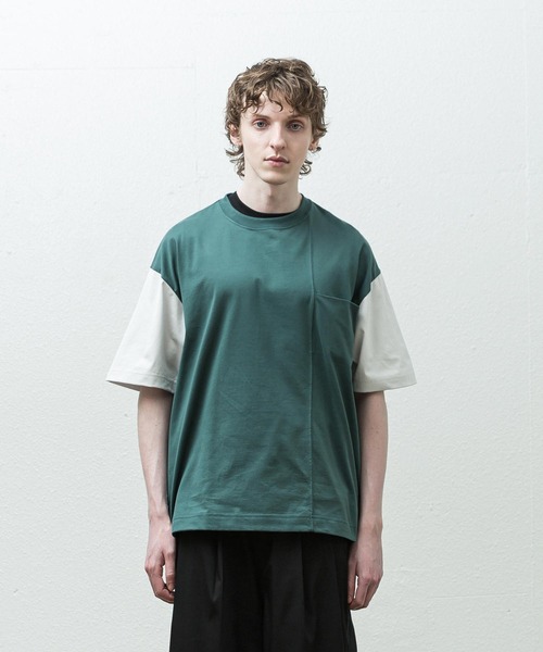 SLICK(スリック)の「マルチポケットスウィッチTシャツ(Tシャツ/カットソー・メンズ・ブラック/グリーン/アイボリー・1/2/3)」の18枚目の写真