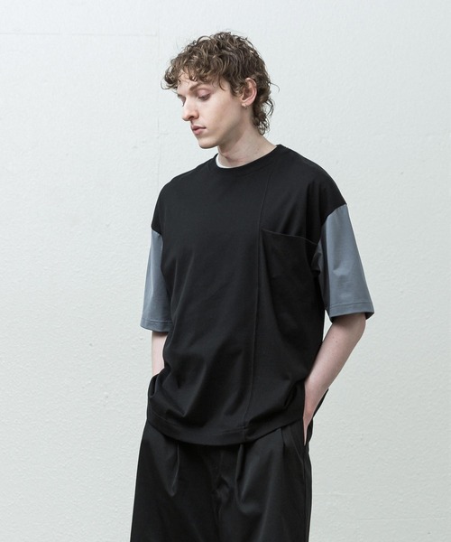 SLICK(スリック)の「マルチポケットスウィッチTシャツ(Tシャツ/カットソー・メンズ・ブラック/グリーン/アイボリー・1/2/3)」の11枚目の写真