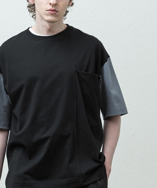SLICK(スリック)の「マルチポケットスウィッチTシャツ(Tシャツ/カットソー・メンズ・ブラック/グリーン/アイボリー・1/2/3)」の14枚目の写真