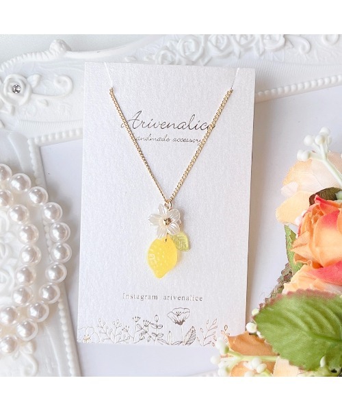 Arivenalice】sweet strawberry & lemon ネックレス(MA)（ネックレス