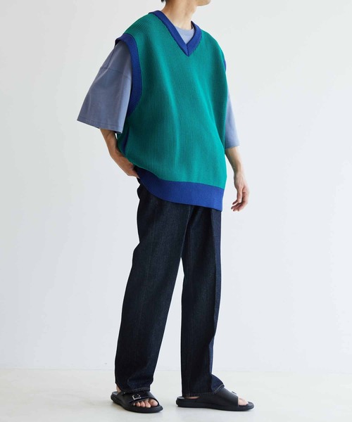 セール】【WEB限定】LOGAN/ローガン 別注 カレッジニット V