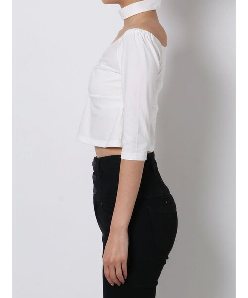 EMODA(エモダ)の「ギャザーポイントコンパクトトップ(Tシャツ/カットソー・レディース・ブルー/ブラック/ホワイト・FREE)」の13枚目の写真