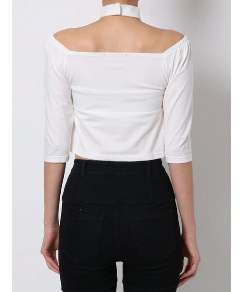 EMODA(エモダ)の「ギャザーポイントコンパクトトップ(Tシャツ/カットソー・レディース・ブルー/ブラック/ホワイト・FREE)」の14枚目の写真