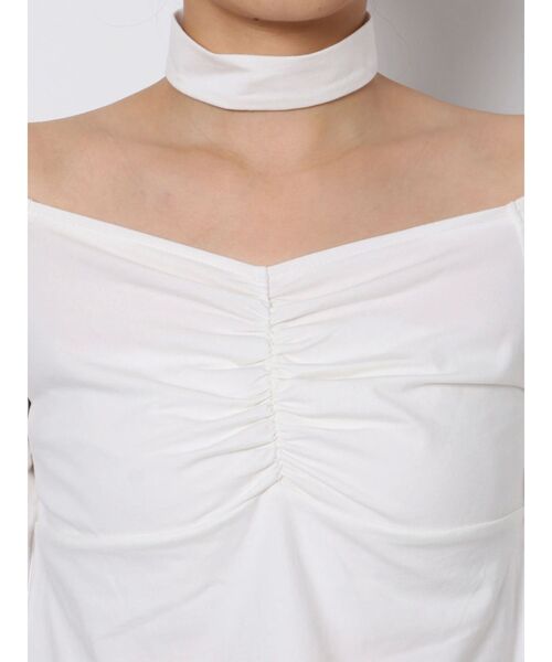 EMODA(エモダ)の「ギャザーポイントコンパクトトップ(Tシャツ/カットソー・レディース・ブルー/ブラック/ホワイト・FREE)」の15枚目の写真